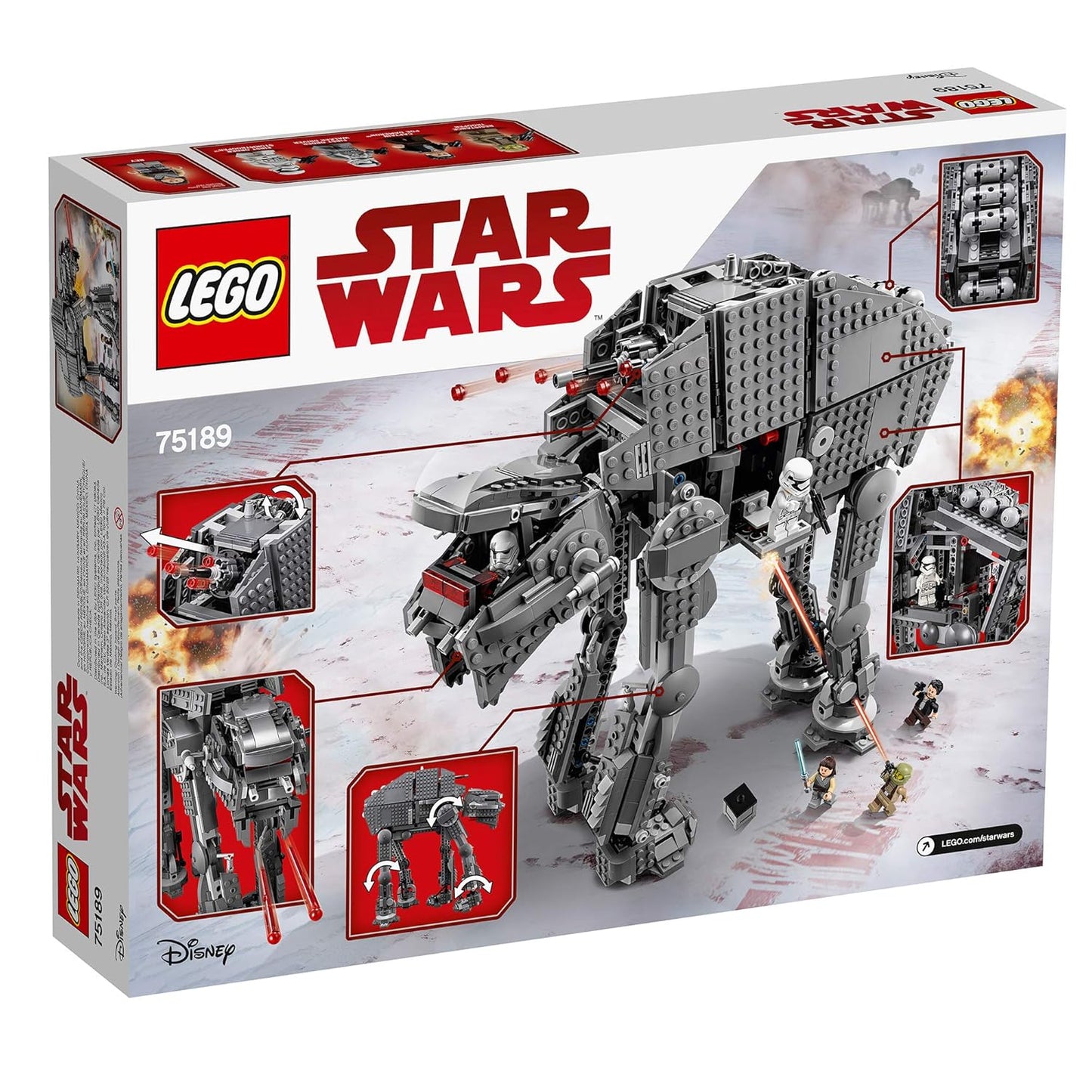 LEGO Star Wars First Order Heavy Assault Walker 75189 Building Kit (1376 Piece) Age 9+