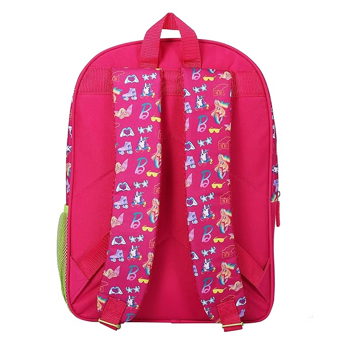 Striders Barbie Rainbow Backpack - 36 cm | Colorful & Stylish School Bag for Kids