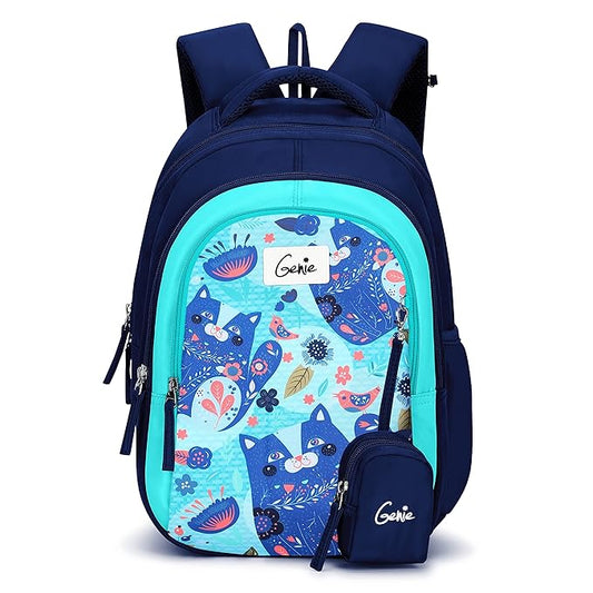 Genie Kitty Kids School Bags, 15 inches, Cute, Colourful bags