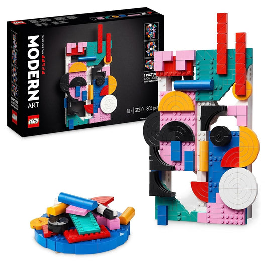 LEGO Art Modern Art (31210) set with colorful pieces to create unique, customizable artwork—perfect for art lovers and creative builders.