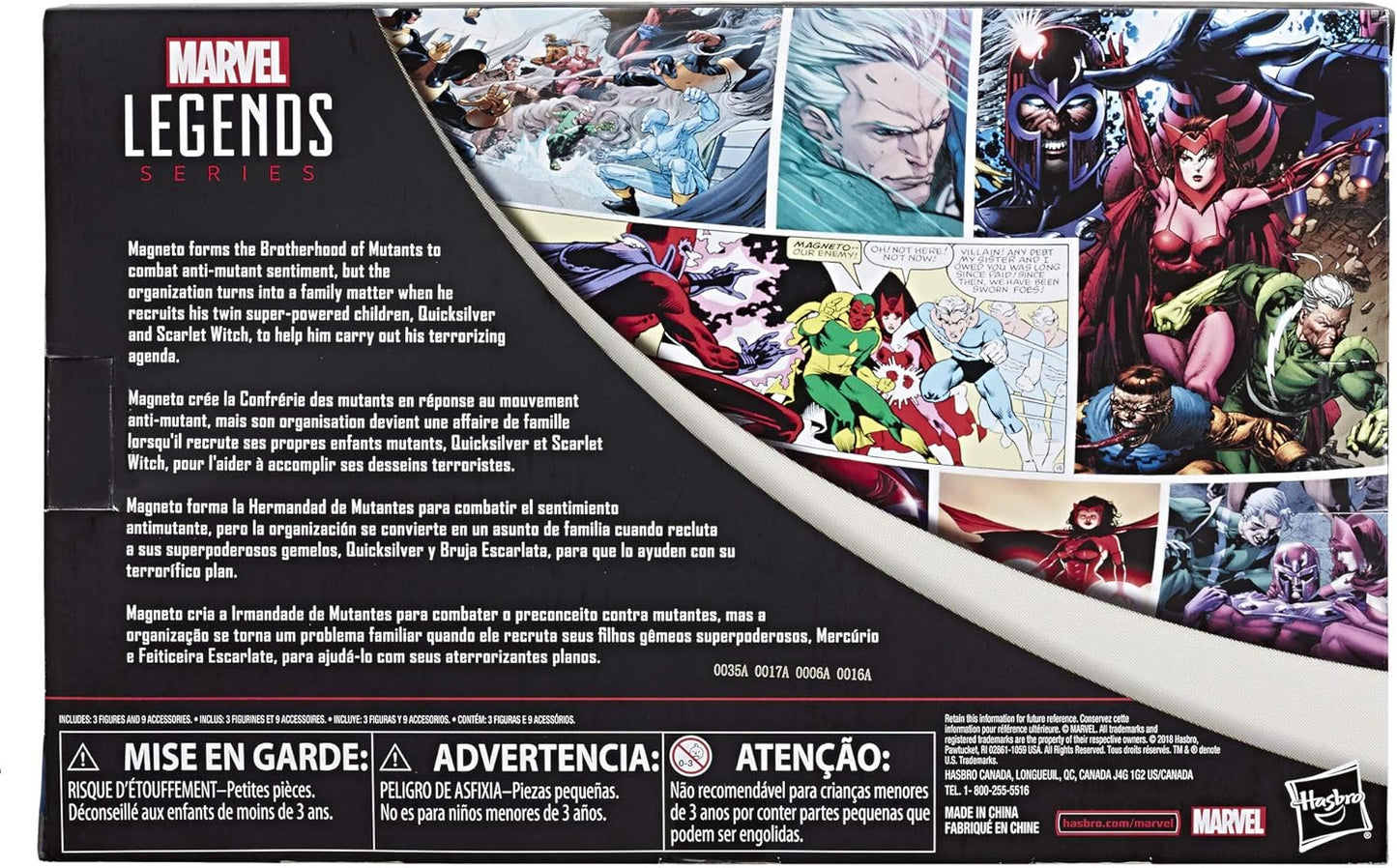 Marvel Legends Series 6" Family Matters 3 Pack with Magneto, Quicksilver, & Scarlet Witch Action Figures
