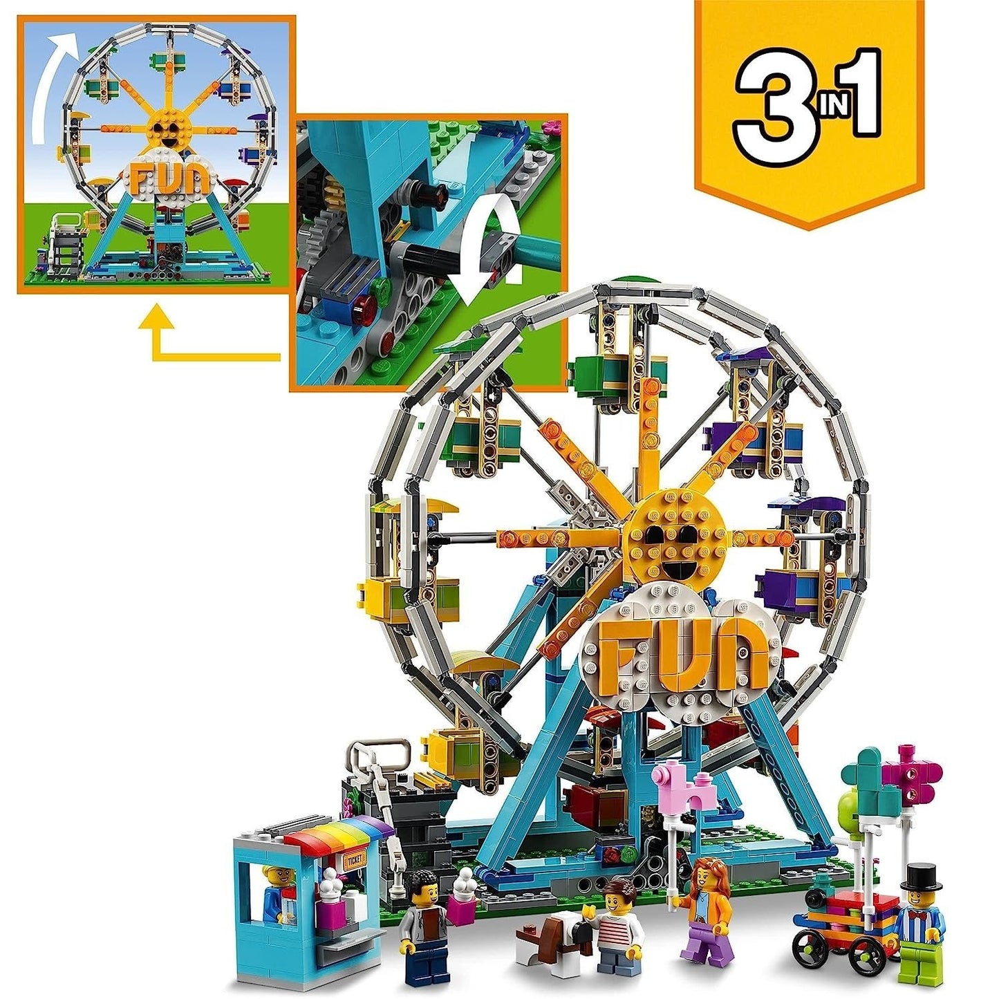 LEGO Creator 3in1 Ferris Wheel 31119 Building Kit (1,002 Pieces)