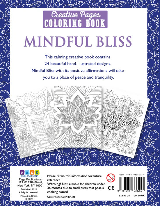 Mindful Bliss Coloring Book