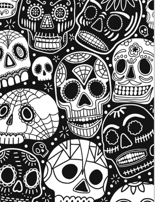 Creative Pages Neon Coloring Kit Sugar Skulls & More!