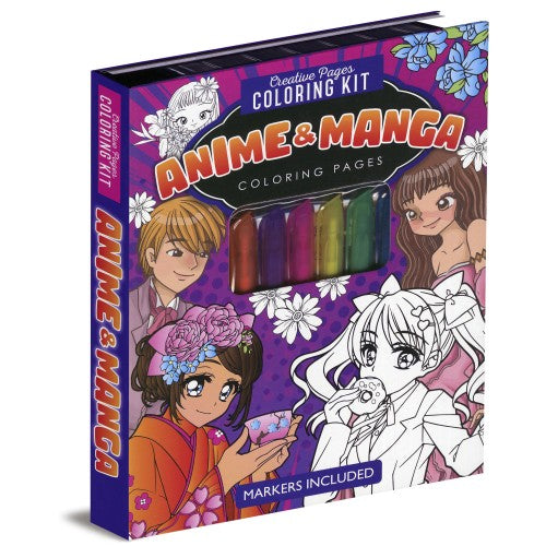 Anime & Manga Coloring Kit – Create Your Own Anime Masterpieces! (Markers Included by Page Publication)