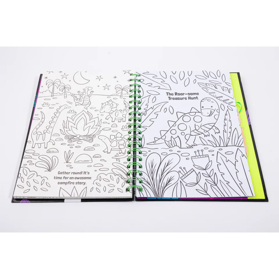 Neon Scratch Art Amazing Dinosaurs