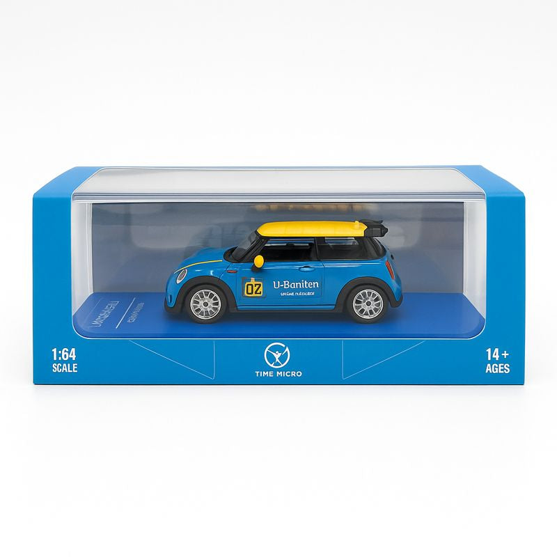 Time Micro Mini Cooper Racing Edition Die-Cast Car (1:64 Scale) – Blue | Collector Model
