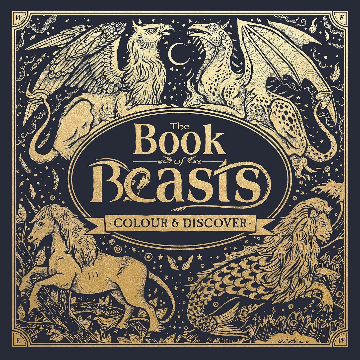 The Book of Beasts: Color and Discover – A Mythical Journey Illustrated by Angela Rizza | Written & Edited by Jonny Marx