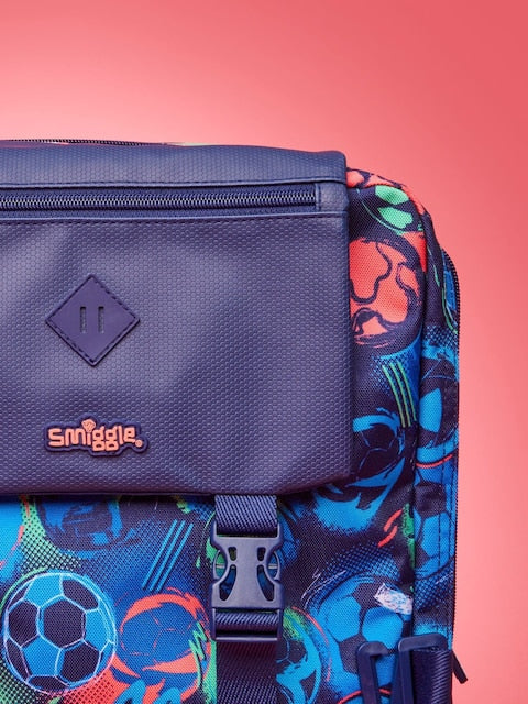 Smiggle School Bag : Football Colorful & Stylish 18 Inch Backpack for Kids