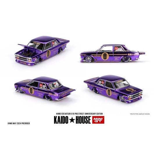 Kaido House KHMG138 – Datsun 510 Pro Street Anniversary Edition (1:64 Die-Cast Model)