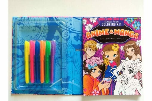 Anime & Manga Coloring Kit – Create Your Own Anime Masterpieces! (Markers Included by Page Publication)
