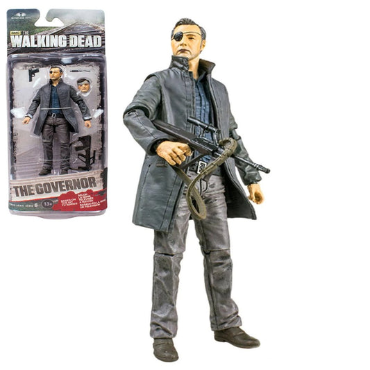 McFarlane Toys The Walking Dead TV Series 6 The Governor action figure, showcasing detailed sculpting, accessories, and dynamic articulation.​

