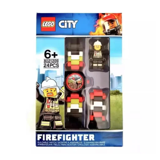 Unisex-Child LEGO 8021209 Digital Watch Set Minifig Link City Fireman