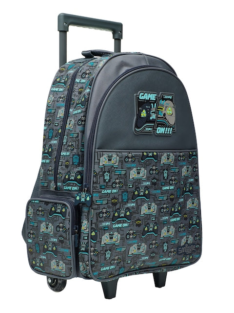 Smiggle School Bag : Game On Colorful & Stylish 18 Inch Trolley Backpack for Kids