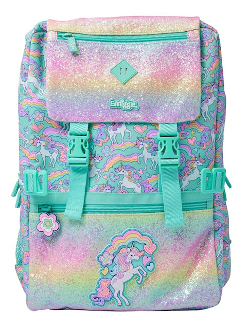 Smiggle Sparkle Unicorn School Bag – colorful and stylish 18-inch backpack for kids