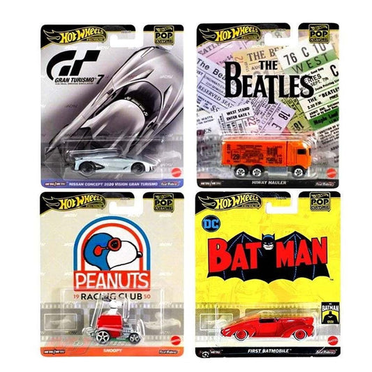 Hot Wheels Pop Culture 2024 Premium Set HXD63 Case B – Set of 4 Die-Cast Cars