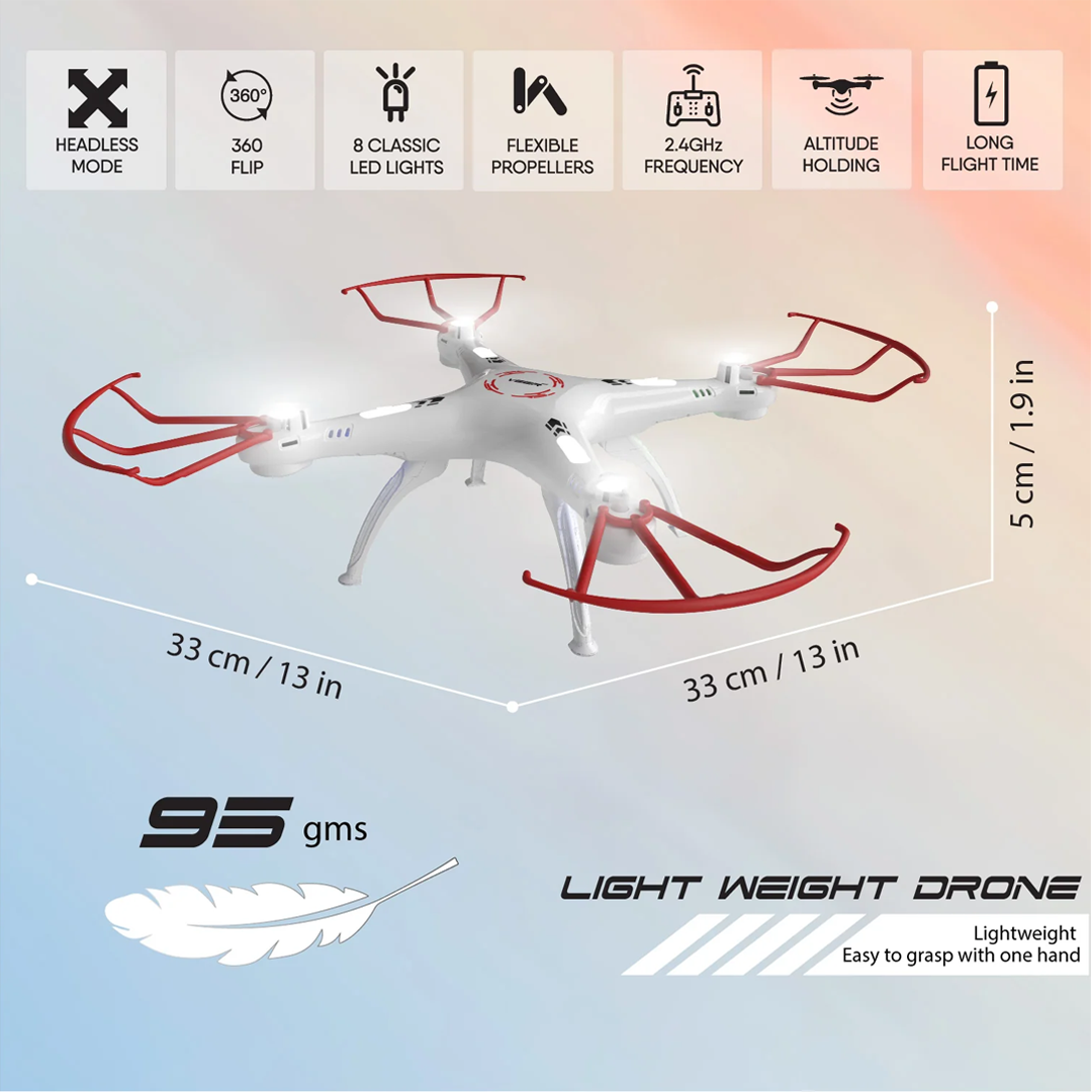 VEER 360 | Altitude Holding Drone | Double Battery-Double Fun - ASSORTED COLOR