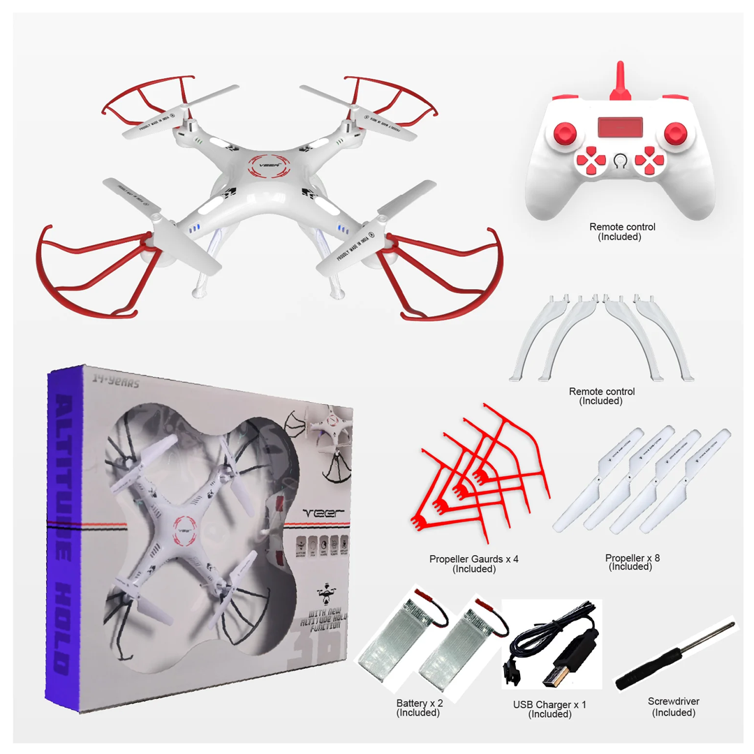 VEER 360 | Altitude Holding Drone | Double Battery-Double Fun - ASSORTED COLOR