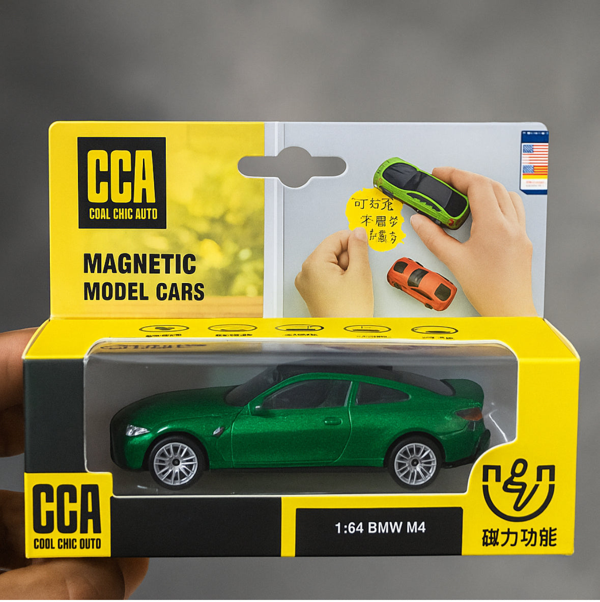 CCA BMW M4 – 1:64 Magnetic Model Car by CCA Green