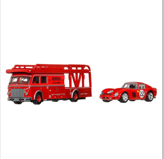 Hot Wheels Team Transport Ferrari 250 GTO, Celebrates Racing Experience & Car Culture, Vehicles, 1:64 Scale Car & Transport, Gift for Race Fans & Toy Car Collectors