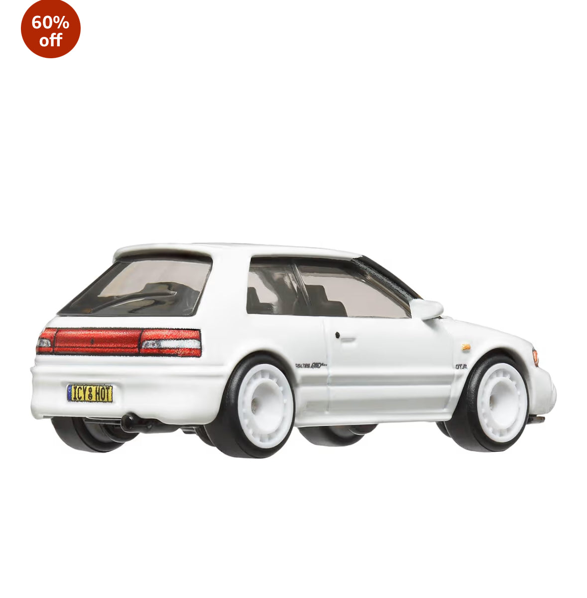 Hot Wheels Boulevard Mazda damage card 323 GTR 1:64 Scale Die-Cast Car, White