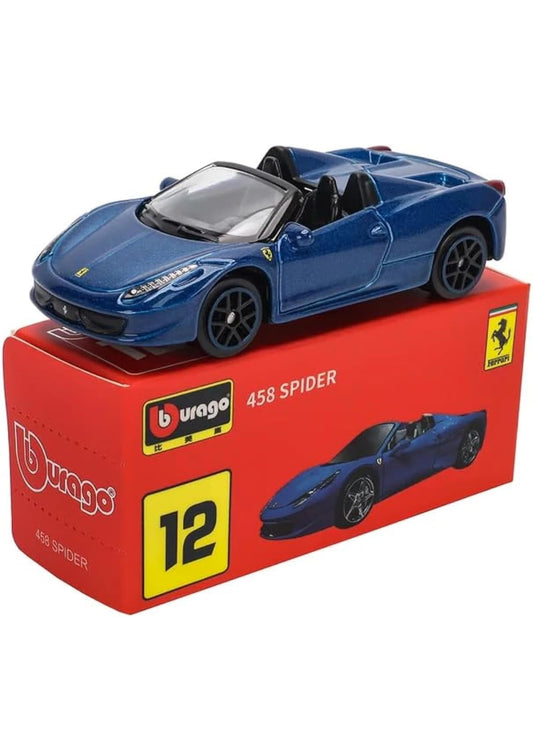 Bburago 1:64 Scale Ferrari Series Model Collection Race Diecast Metal Model Car (458 Spider)
