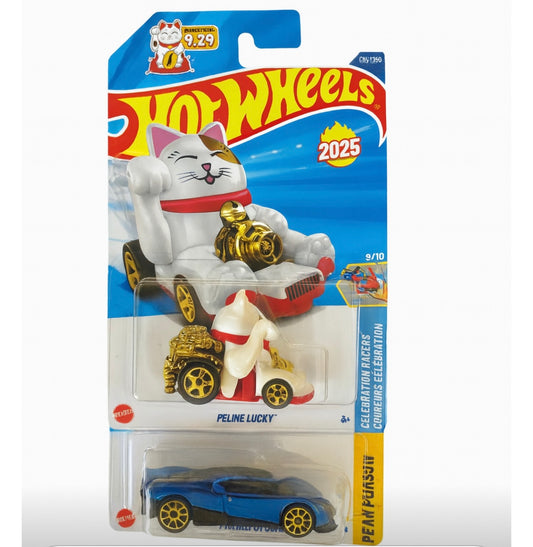 Hot Wheels Feline Lucky & Pagani Utopia – 2025 Mainline Collectors Edition