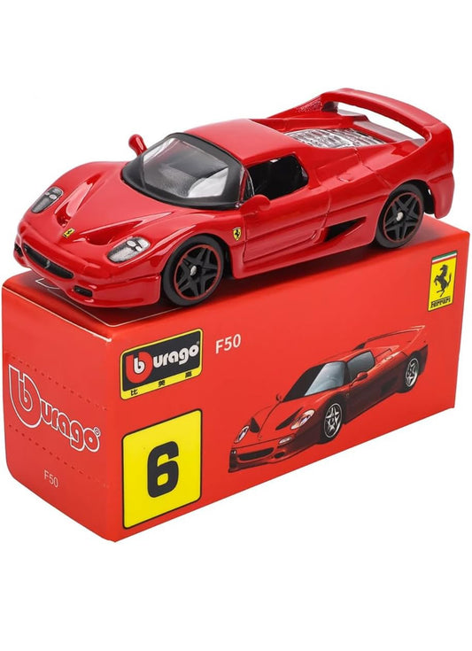 Bburago 1:64 Scale Ferrari Series Model Collection Race Diecast Metal Model Car (F50)