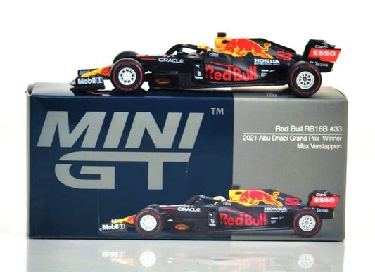 Mini GT 835: Red Bull RB16B #33 Max Verstappen 2021 Abu Dhabi Grand Prix Winner 1:64 Scale