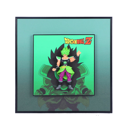 3D Broly From Dragon Ball Decorative Wall Frames – 40x40 cm | Dynamic Superhero Wall Art for Collectors