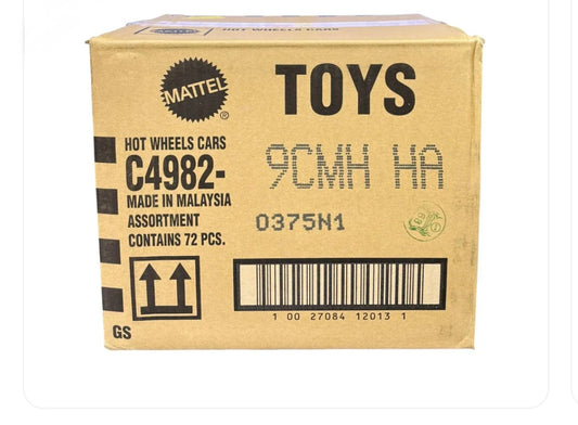 Hot Wheels 2025 Factory-Sealed Case H (9CMH HA) – 72 Die-Cast Cars by Mattel (Brand New Box)