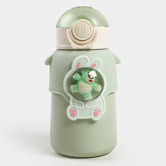 Happy Baby Bear Stainless Steel Water Bottle For Kids 600 ML (Green)