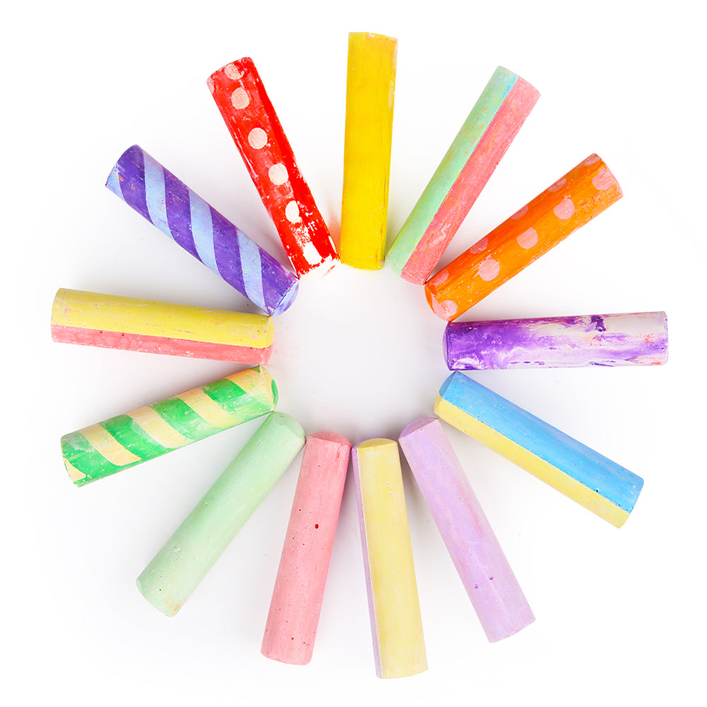 Jar Melo Jumbo Sidewalk Chalk - 24 Colors Kit with 2 Holder-Arts & Crafts-Jarmelo-Toycra