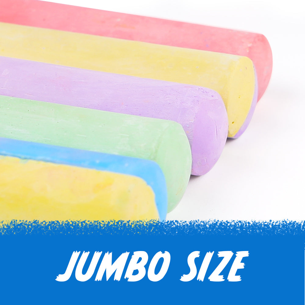 Jar Melo Jumbo Sidewalk Chalk - 24 Colors Kit with 2 Holder-Arts & Crafts-Jarmelo-Toycra