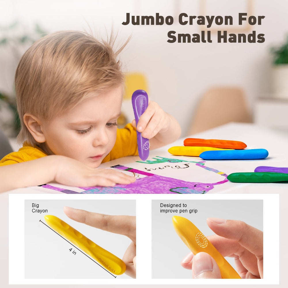 Jar Melo Mess Free Easy Grip Beeswax Crayons-Arts & Crafts-Jarmelo-Toycra
