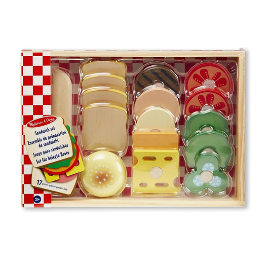 Melissa and Doug Sandwich Making Set - Wooden Play Food