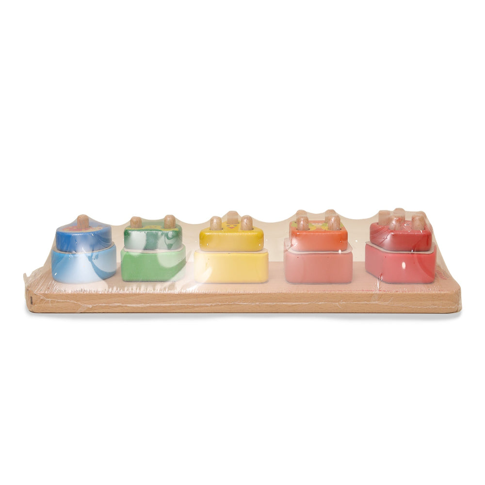 Open Ended Montessori Multi Peg Shape Stacker-Motor Skills-Open Ended-Toycra