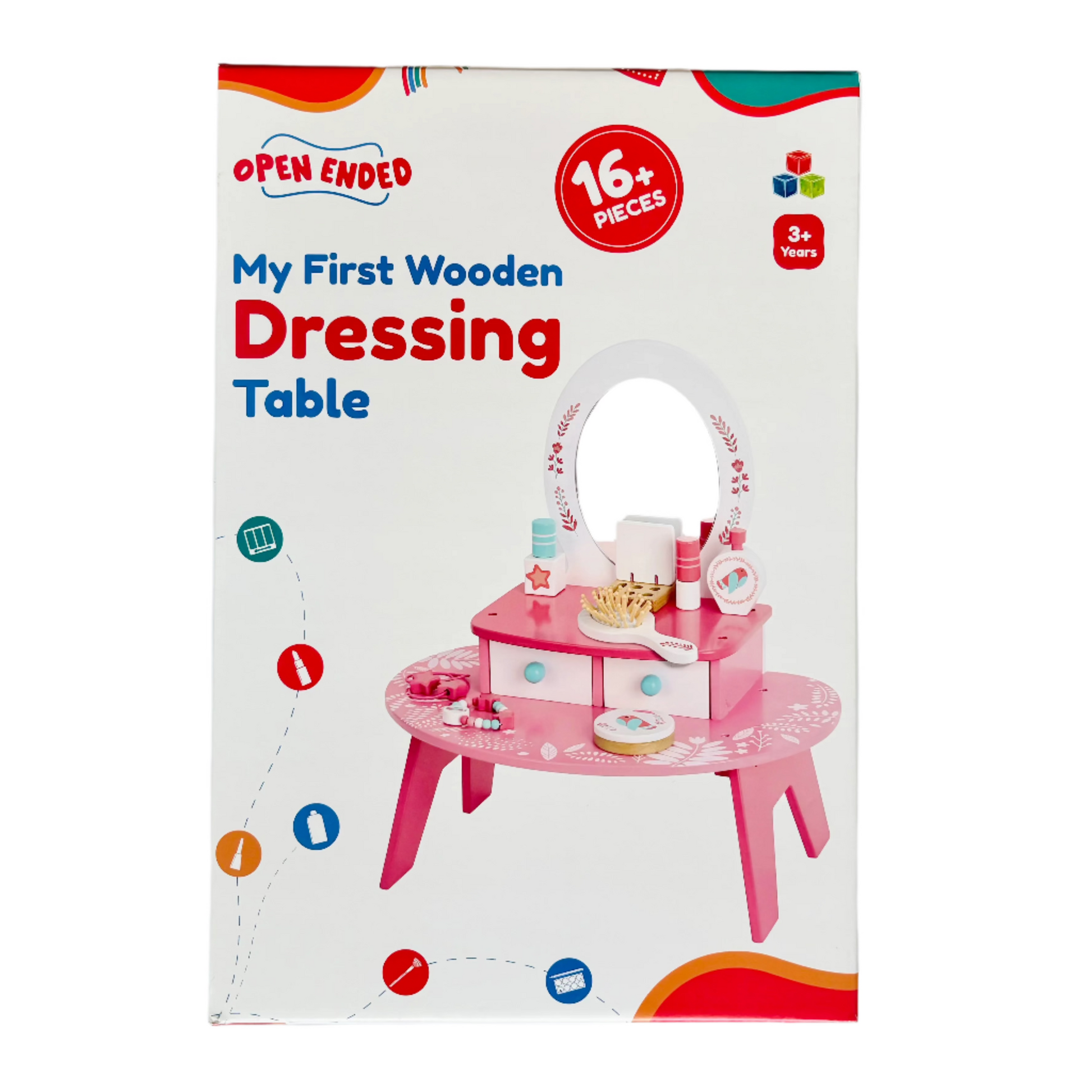Open Ended My First Wooden Dressing Table-Pretend Play-Open Ended-Toycra