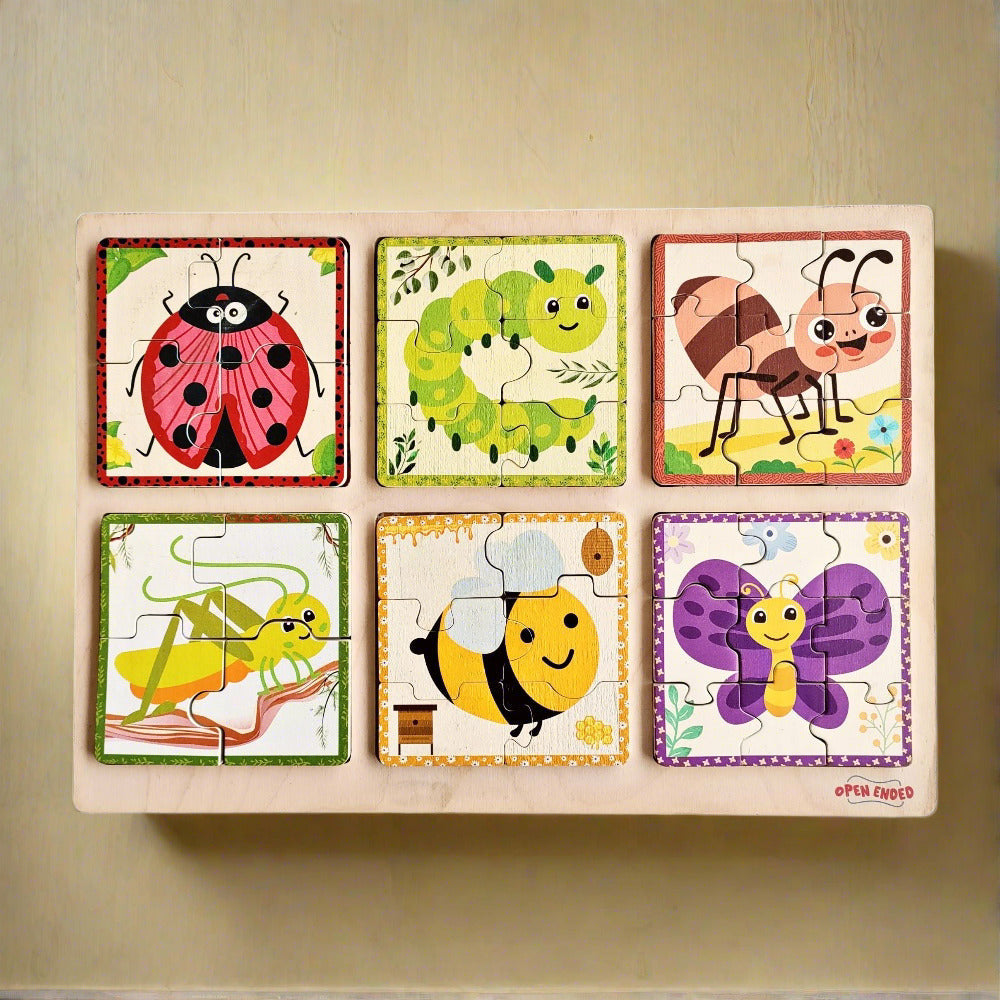 Open Ended Progressive 6 IN 1 Bug Puzzle-Puzzles-Open Ended-Toycra