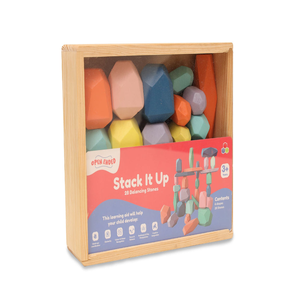 Open Ended Stack It Up - 28 pcs Balancing Stones-Motor Skills-Open Ended-Toycra