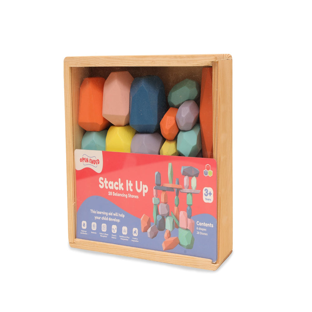 Open Ended Stack It Up - 28 pcs Balancing Stones-Motor Skills-Open Ended-Toycra