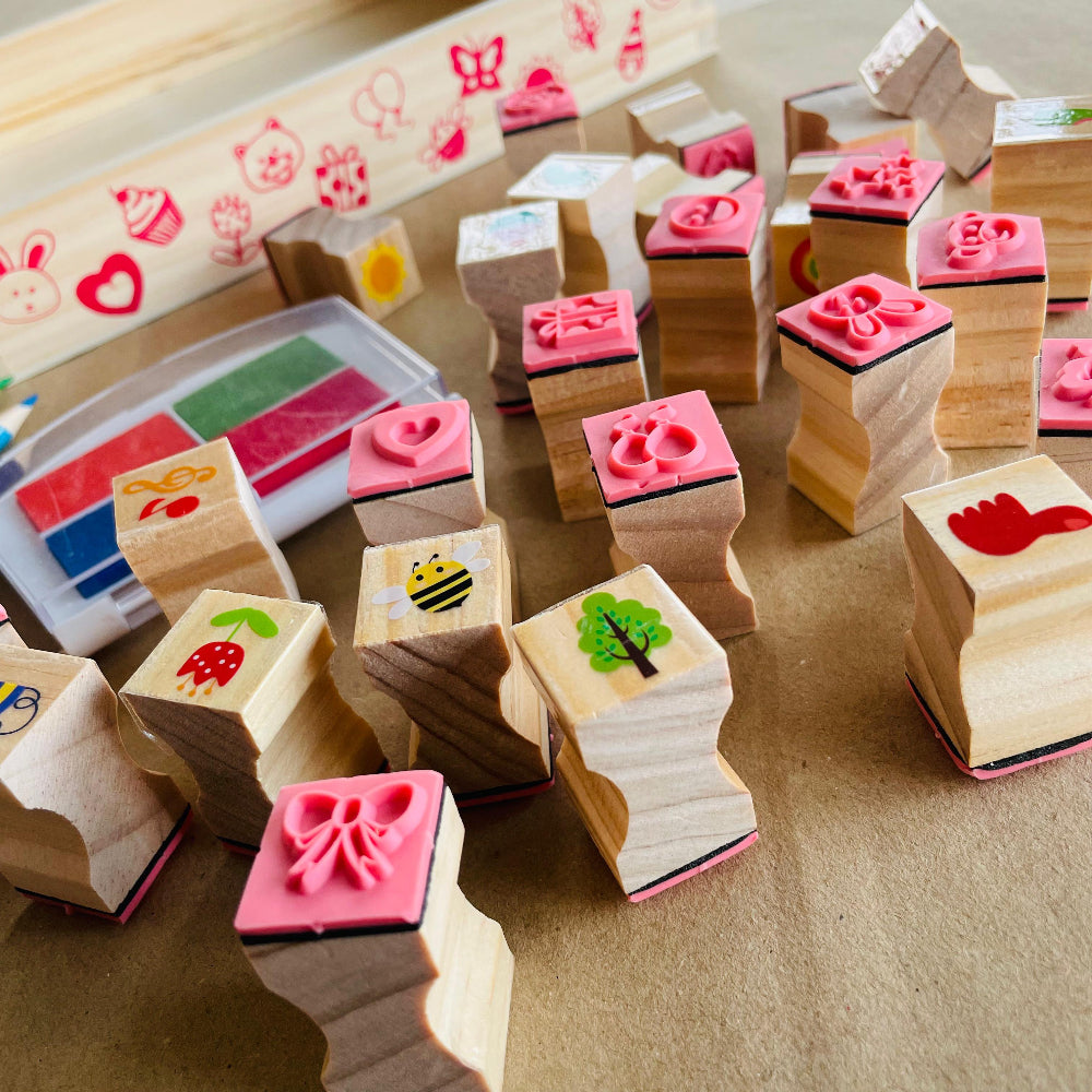Open Ended Wooden Stamp Kit - My World-Arts & Crafts-Open Ended-Toycra