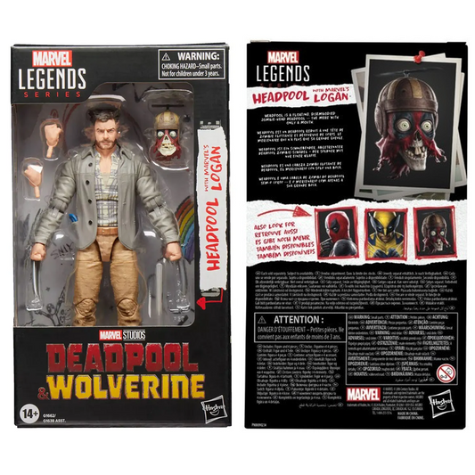 Marvel Legends Logan Action Figure with Headpool – Deadpool & Wolverine collectible

