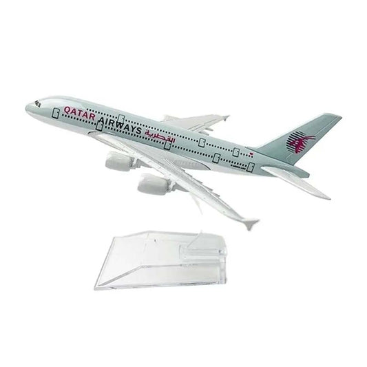 Collectible 1:400 Scale Aircraft Models Airplane -  Qatar Airways Airbus A380 (16 cm)