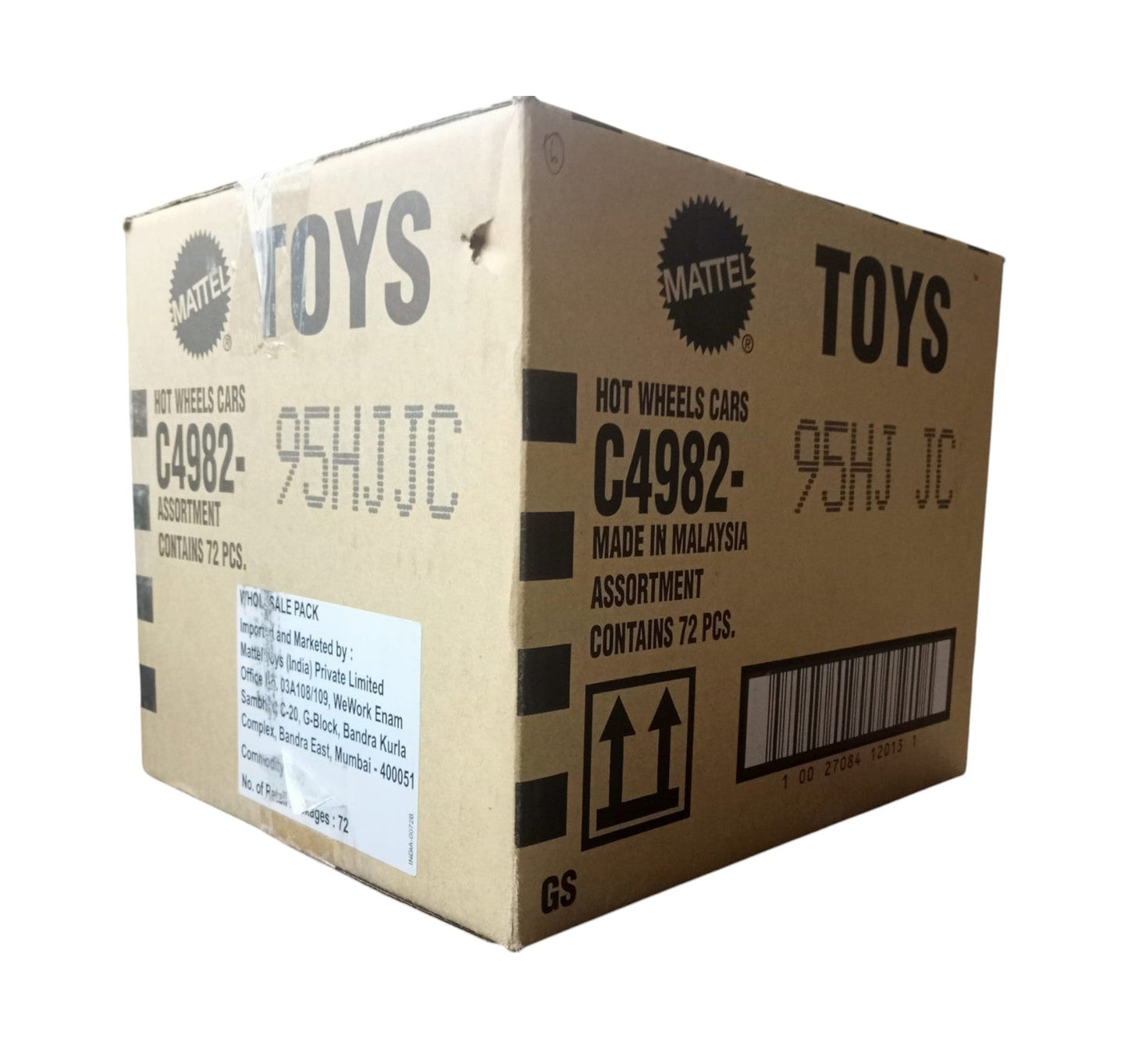 Hot Wheels 2025 Factory-Sealed Case  J (95HJ  JC) – 72 Die-Cast Cars by Mattel (Brand New Box)