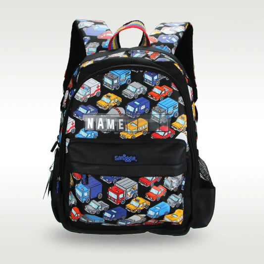 Smiggle Cars School Bag – colorful and stylish 14-inch backpack for kids

