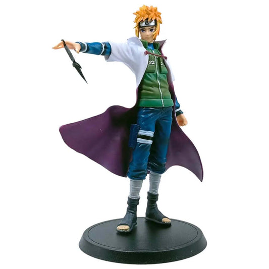 Minato Namikaze Action Figure – Naruto Shippuden Collectible Toy | 24 cm Anime Statue with Kunai & Hokage Cape | Perfect Gift for Naruto Fans