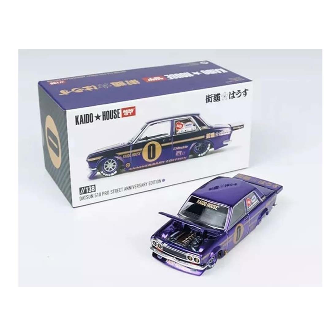 Kaido House KHMG138 – Datsun 510 Pro Street Anniversary Edition (1:64 Die-Cast Model)