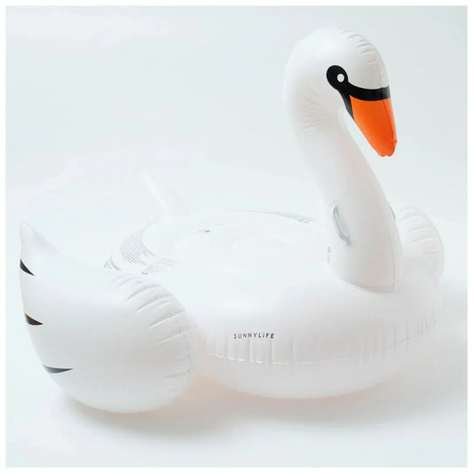 SUNNYLiFE The Resort Original Luxe Ride-On Float Swan