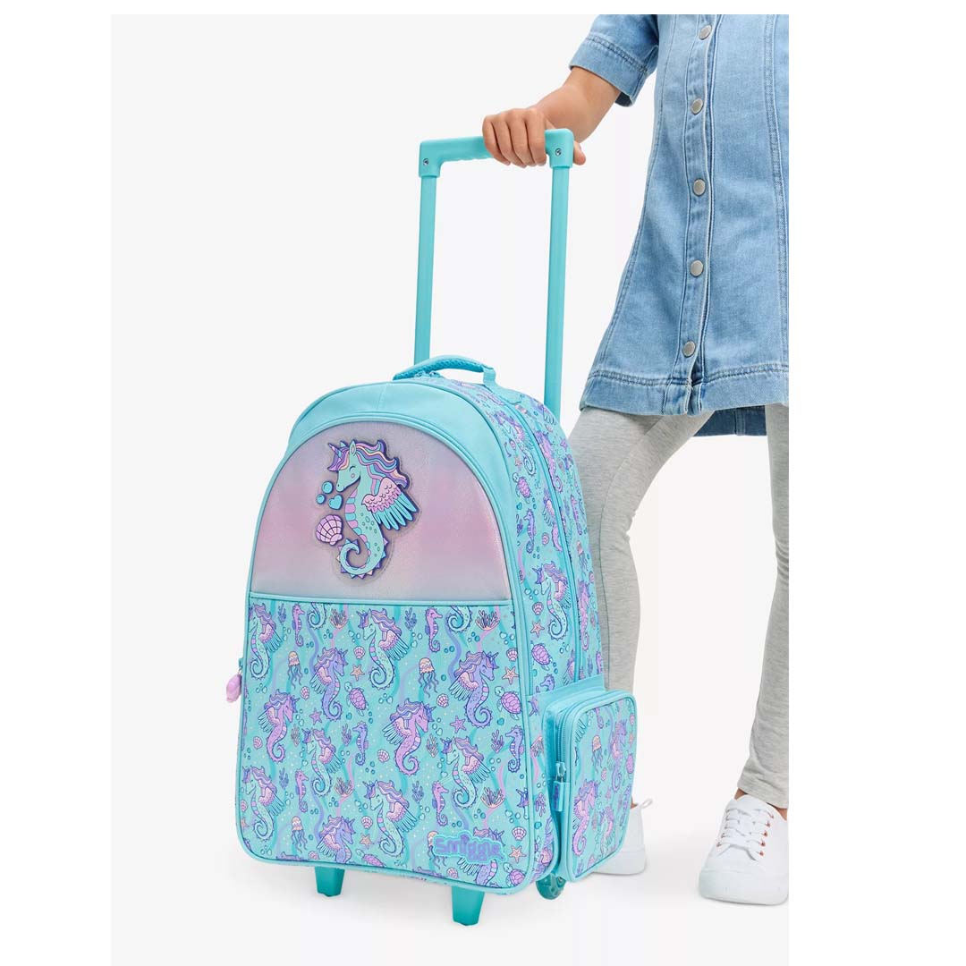 SMIGGLE School Bags:  Epic Adventures wheeled woven trolley backpack